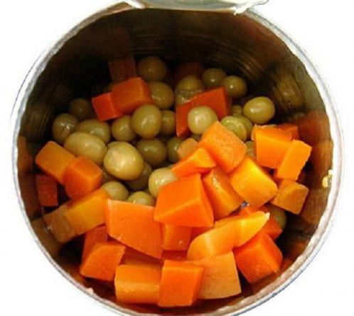 قیمت روز کنسرو نخود فرنگی و هویج در بازار ایران